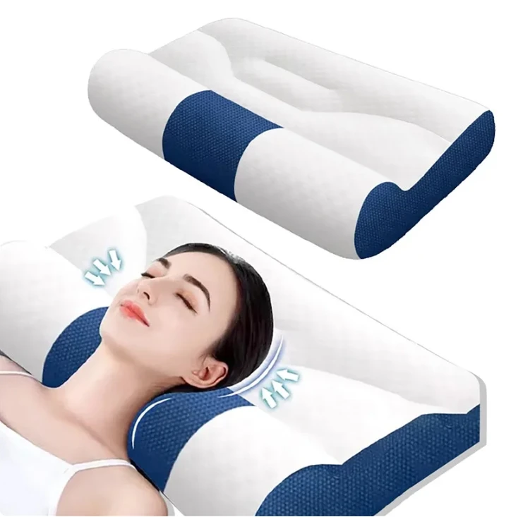 Cervical Memory Foam Pillow, Ergonomic Goose Down Pillow, Sleep Enhancing Cervical Support Comfort Goose Down Pillow, Enhancing