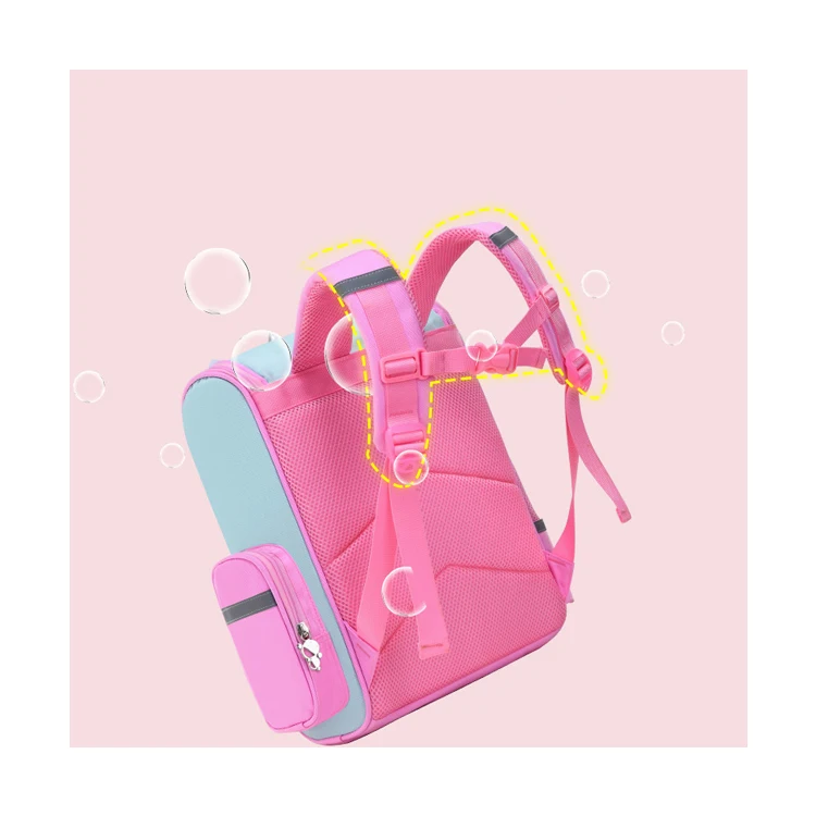 
 Школьные ранцы для девочек, нейлоновый рюкзак розового цвета с принтом единорога для учеников детского сада, милые водонепроницаемые детские школьные портфели  
