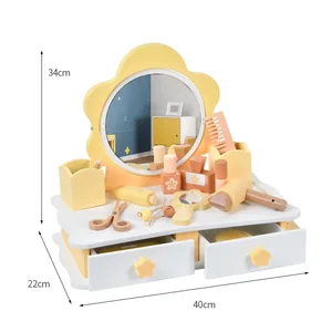 Nordic Style Home Dresser Princess Dressing Table for Children's Early Education & Pretend Play in Preschool