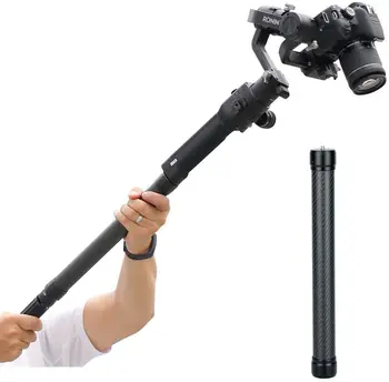 Carbon Fiber Extension Monopod Pole for Osmo Action 2 GoPro Hero Ronin S/SC Extendable Rod Handheld Stick Gimbal Handle Grip detail image