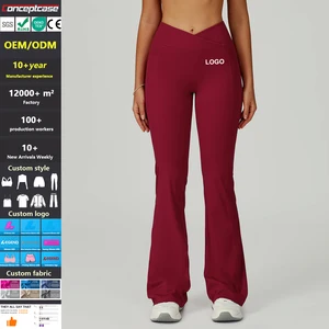 Custom High Waist Sport Flared Pants Women'S Quick-Drying Wide-Leg Pants Outdoor Gym Fitness Casual Sports Breathable Yoga Pants