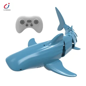 Chengji Remote Control Animal Boat 360 Rotate Rc Swimming Fish 2.4ghz Remote Control Underwater Shark Toys