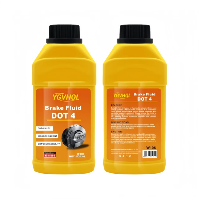 Factory Price the New Listing Break Oil DOT4 500ML Synthetic Break Fluid for Automotive Cars