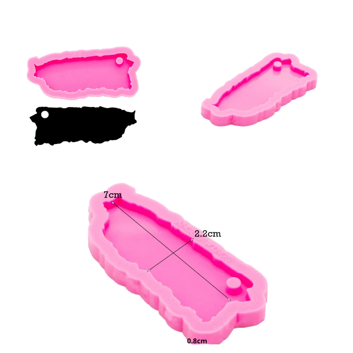 USA 50 State Map Resin Silicone Keychain Mould, Crafts with Epoxy Art Diy DIY Handmade Charms Mold, Mold Chocolate details