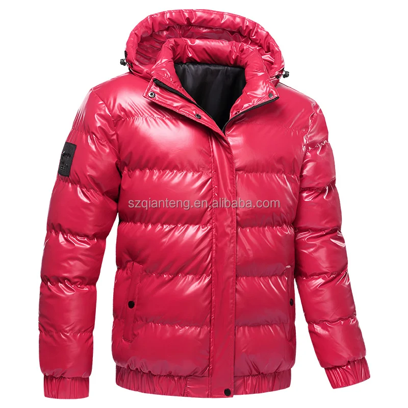 Aqtq Custom Outdoor Male Padded Bubble Warm Winter Shiny Jackets Men's ...