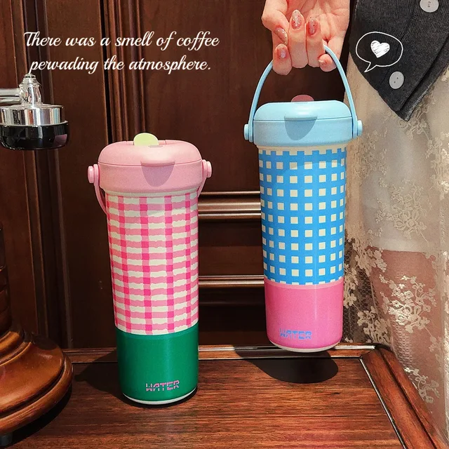 Colourful new portable and portable dual drink stainless steel insulated cup for girls