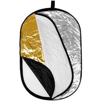 Neewer 5-in-1 Photography Light Reflector with 6-Pack Backdrop Clamps Kit: Oval 24x35 Inches/60x90 cm Collapsible Reflector Disk detail image