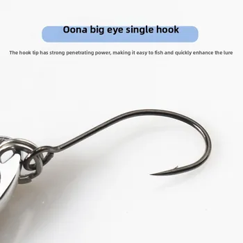 Lure Artificial Hard Bait Maple Leaf Horse Mouth Sequin Single Hook Cock Red Trout Bass Stream Black Pit Zinc Alloy – Hard Lure – view 4
