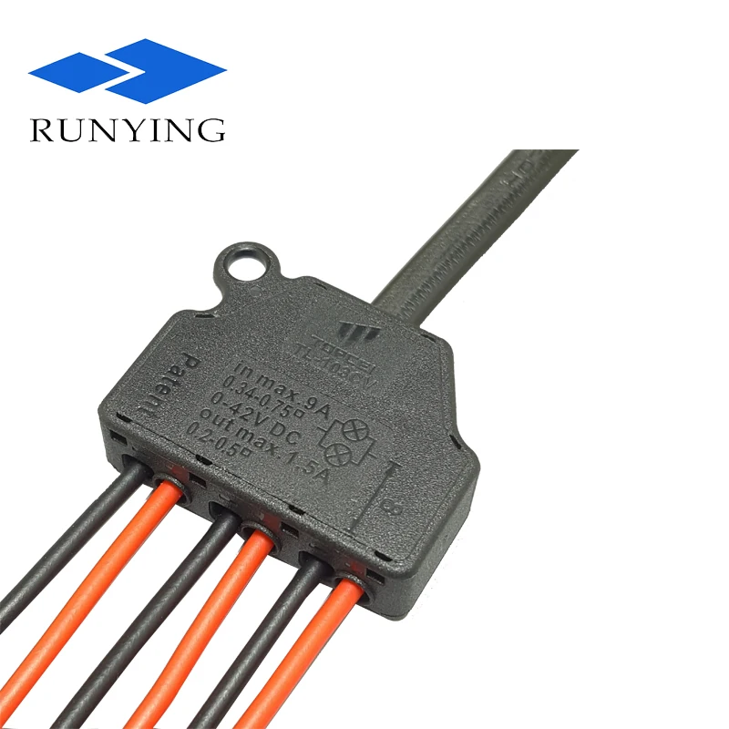 One Input Three Output Parallel LED Wire Cable Splitter DC Power Split Connector with Constant Current Connection