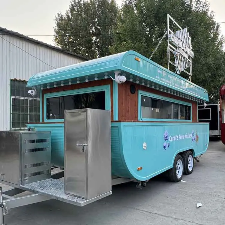 Food Cart Catering Trailer Hotdog Mobile Cart Food Truck Mobile Food Dining Car supplier