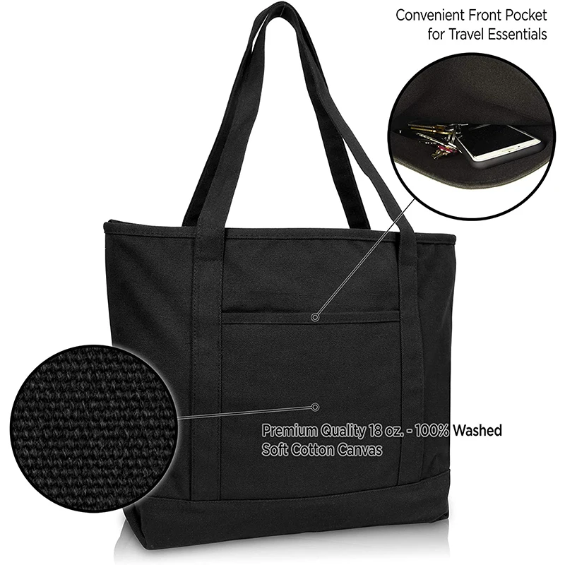 Premium Heavy-Duty Natural Canvas Tote Bag