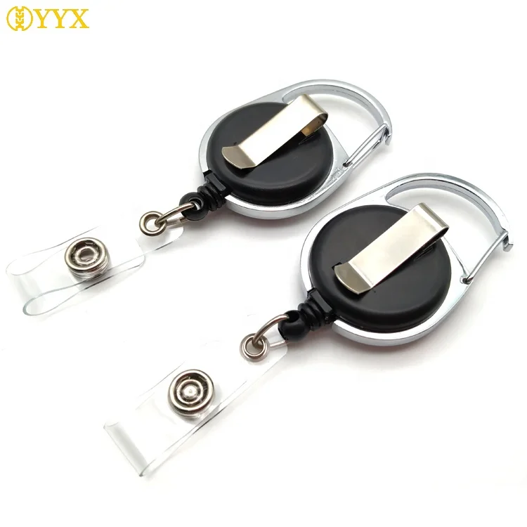 Custom Retractable Conference Id Card Working Card Metal Badge Clip