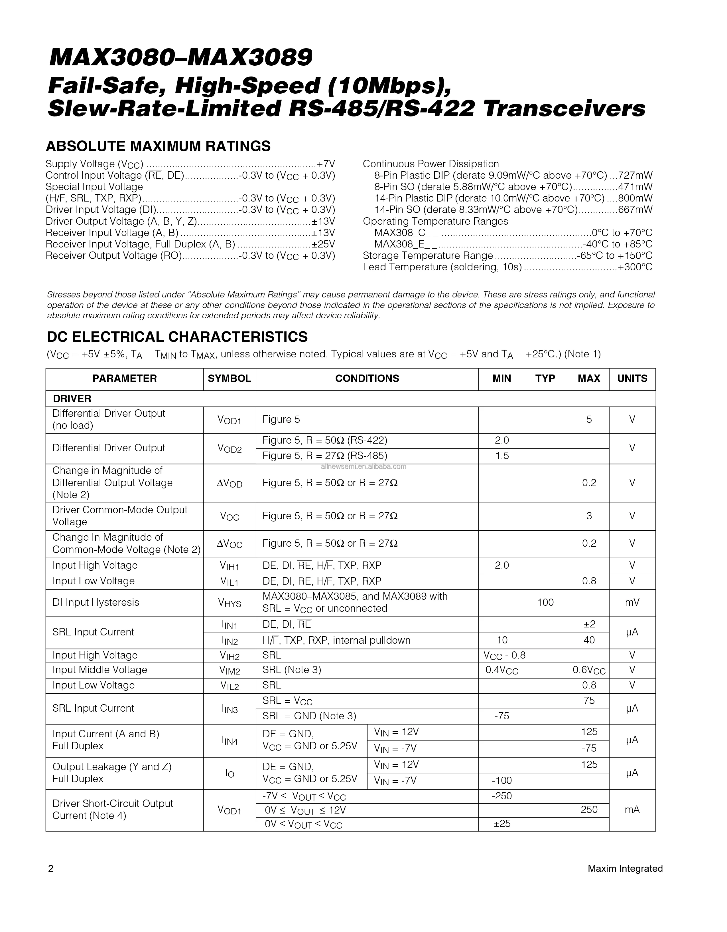 MAX3086ESD-2