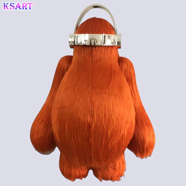 Modern creative art designer Cartoon long hair Gorilla sculpture Mall Mei Chen Lobby resin crafts decoration