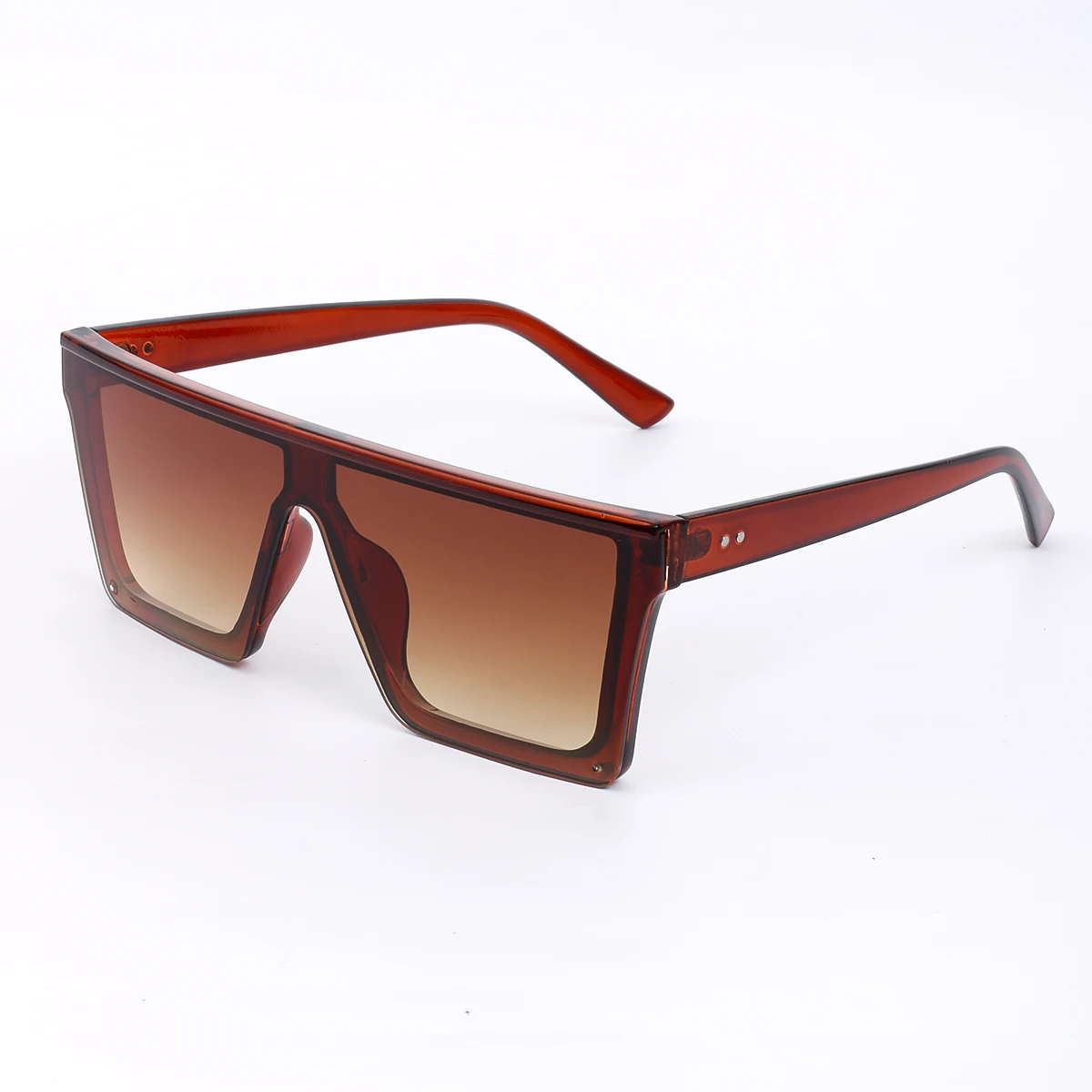 Allarallvr Occhiali Da Sole Oversize Quadrati Uomo Donna - Montatura Flat Top, Lenti Polarizzate HD Con Protezione UV 99%, Nero/Nero, Taglia Media