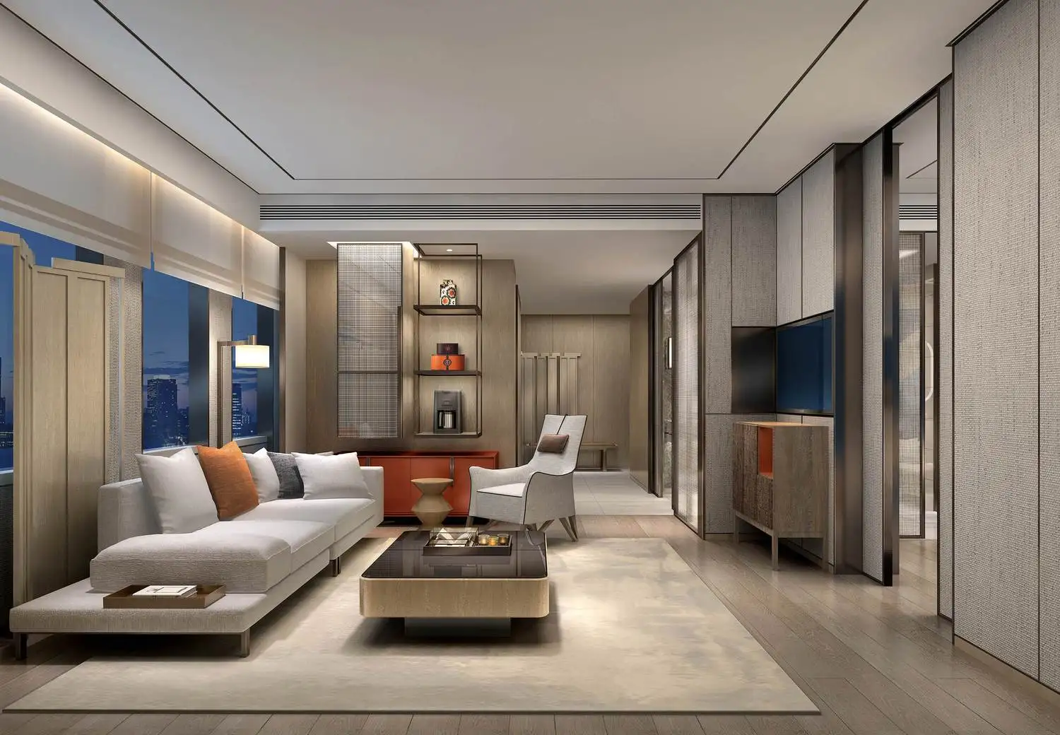 CREATION Marriott Hotel High Class Luxury Light Oak Wood Veneer Hotel Furniture For Hotel Project