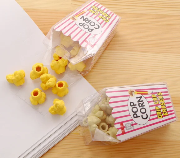 Creative Cartoon Popcorn Box Set Eraser Student Stationery - Buy Eraser  Rubber,Creative Eraser,Popcorn Eraser Product on 