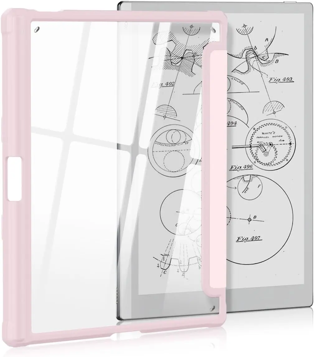 Case for BOOX Tablet Go 10.3 ePaper E Ink Tablet Hard Transparent Back Protective Cover with Pen Holder Auto Wake Sleep supplier