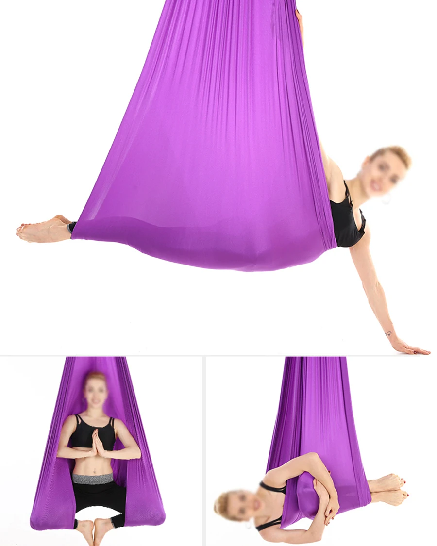 High Quality Wholesale Custom Cheap yoga hammock with handles flying aerial swing