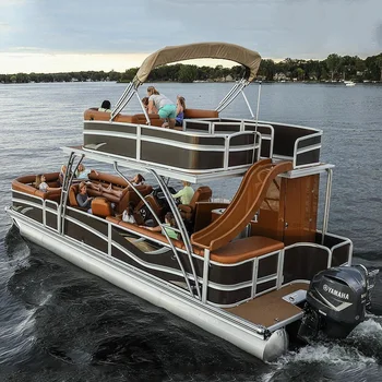 Ecocampor 2020 custom fishing enclosed catamaran pontoon boat manufacturers