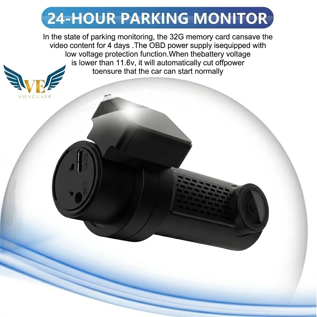 Dashcam True 1440P No Screen 2K Dash Cam for Car Recorder