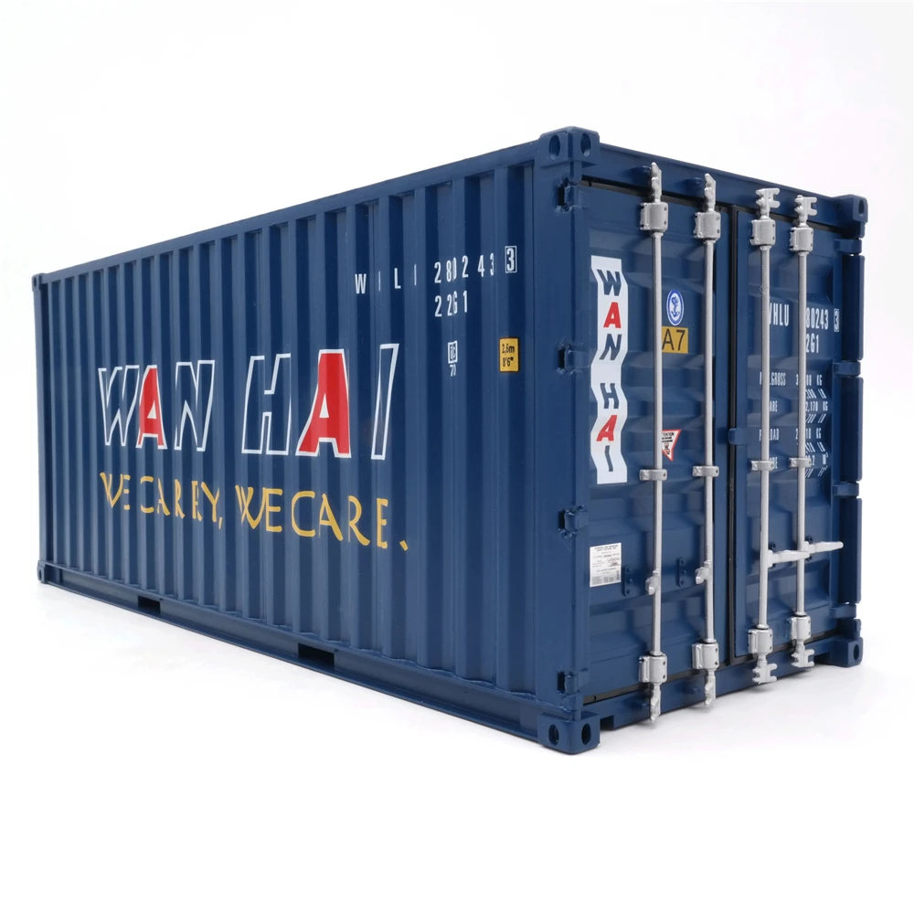 【A】30cm 1:20 WanHai shipping 20GP shipping container scale model container miniature O.A.S ship model