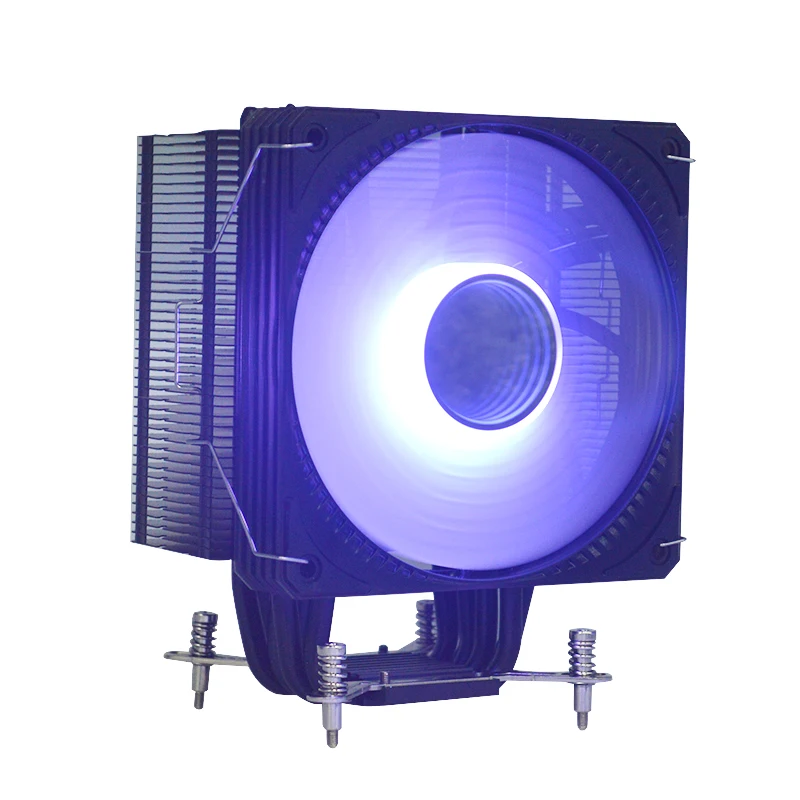 Охлаждающий вентилятор для ЦП с воздушным охлаждением ARGB 120 мм, бесшумный Большой кулер с 6 тепловыми трубками и медной трубкой