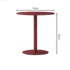 Mesa individual (altura 75, diámetro 70) rojo oscuro.