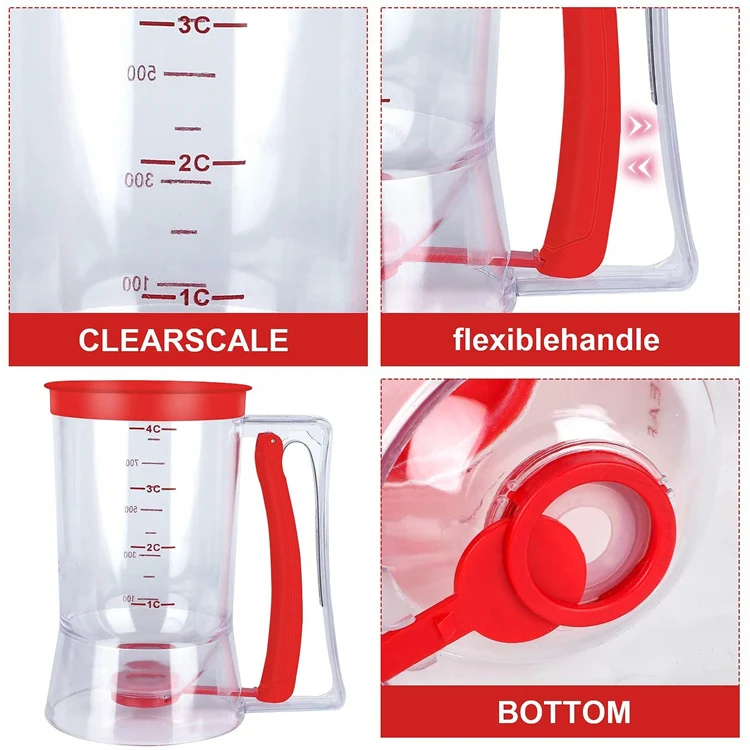 900ml Batter Flour Paste Dispenser For Cupcake Cookie Cake Muffins