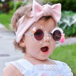 2021 DIY cute Kids Sunglasses Customized Fashion Personality Sunglasses For Girls