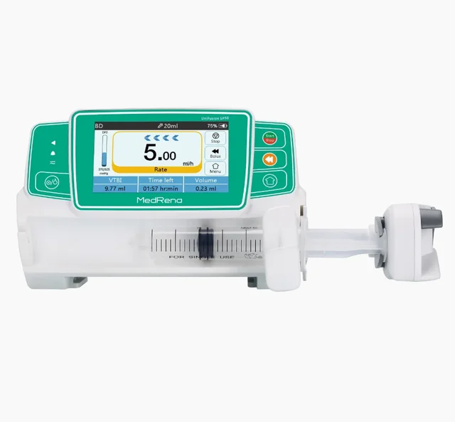 MedRena UniFusion SP50 Syringe Pump Hospital ICU Open System Flow Rate 0.1-1500 Ml/h