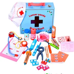 Деревянные игрушки, ролевые игры, Набор доктора, медсестра, инъекция, медицинский комплект, ролевые игры, классические игрушки, имитация доктора, игрушка