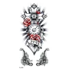 TL045 amour croix horloge pistolets tatouage