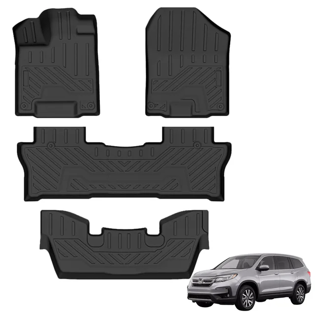 Full Sets Rear Cargo Trunk Mat Tpe Car Floor Mat for HONDA Pilot 2016-2022 7 seatCar Foot Mat Carpets TPE Interior Accessories