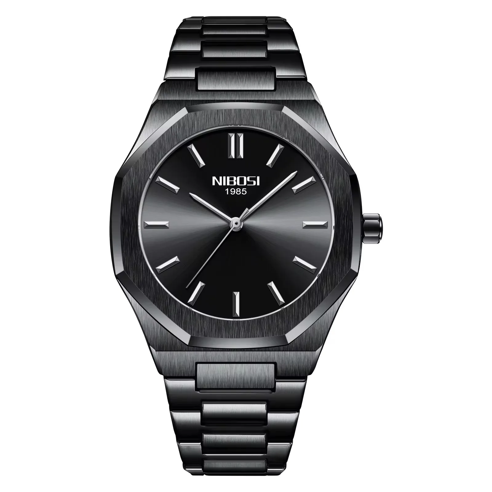 NIBOSI 2520 Quartz Stainless Steel Strap Luminous Japan Movt Business Classic Watches for Men