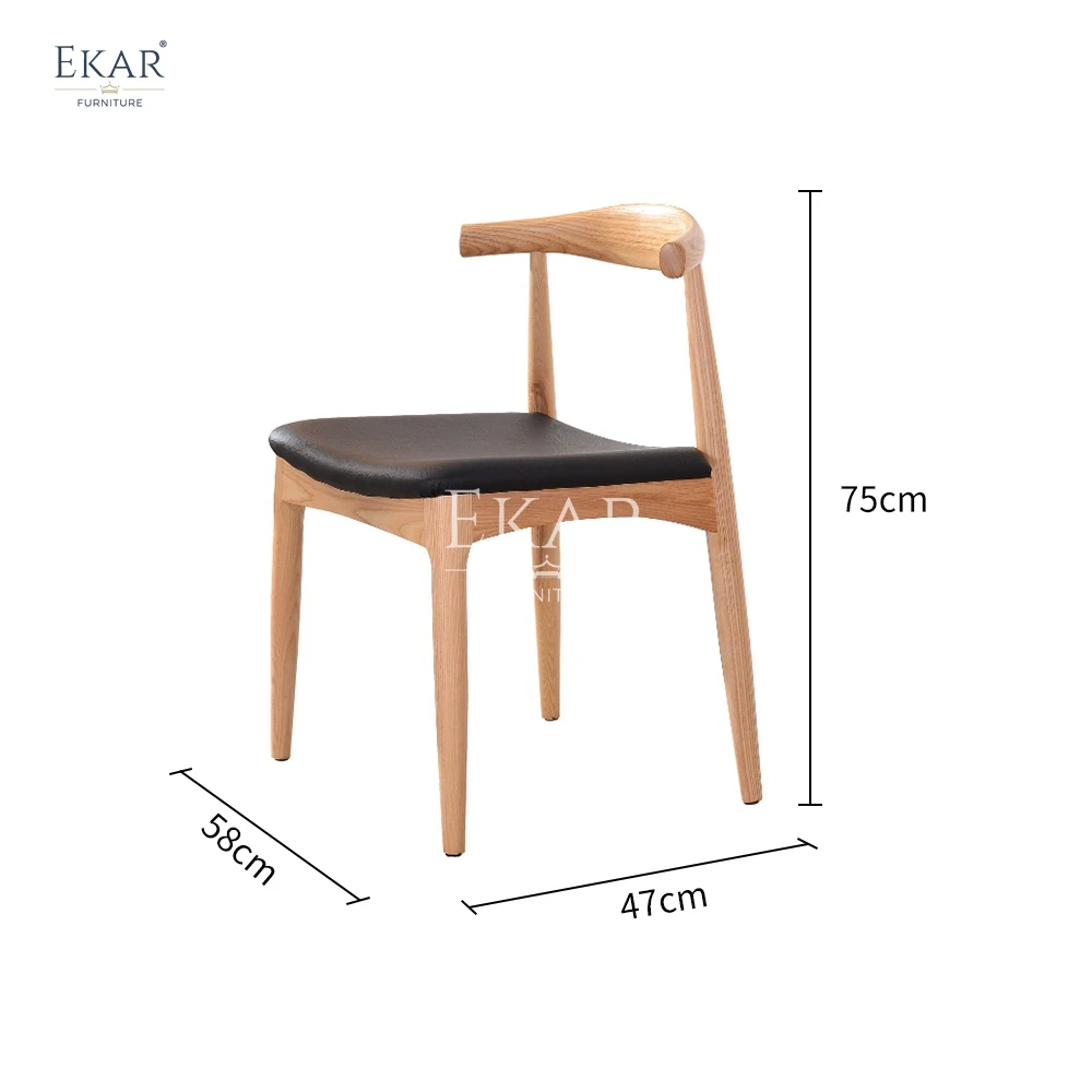 product new design stylish white wax wood dining chairs by ekar-65