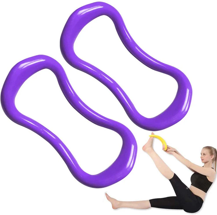 Pack of 2 Drealin Yoga Ring Pilates Training Ring for Back and Leg Pain Strengthen Chest Thighs Arms Core 