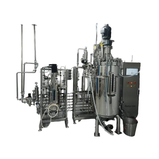 EU Standard 30-300L Two Stage Cell Culture Mechanical Stirring Bioreactor Pressure Vessel Motor Siemens PLC Engine Pump Control