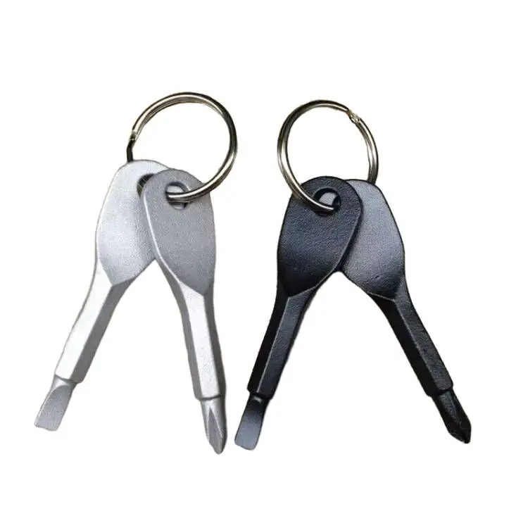 65MM Mini Pocket Screwdriver Set Hooks Keychains Multifunctional Outdoor Tool Carabiner Keychain Bottle Opener