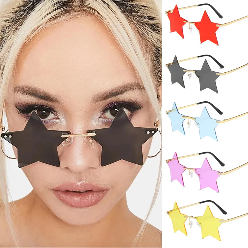 Stern-Sonnenbrillen-Set – 10 Stück In Königsblau, Randlos, Bunt, Für Partys, Pool, Hochzeiten, Cooles Accessoire