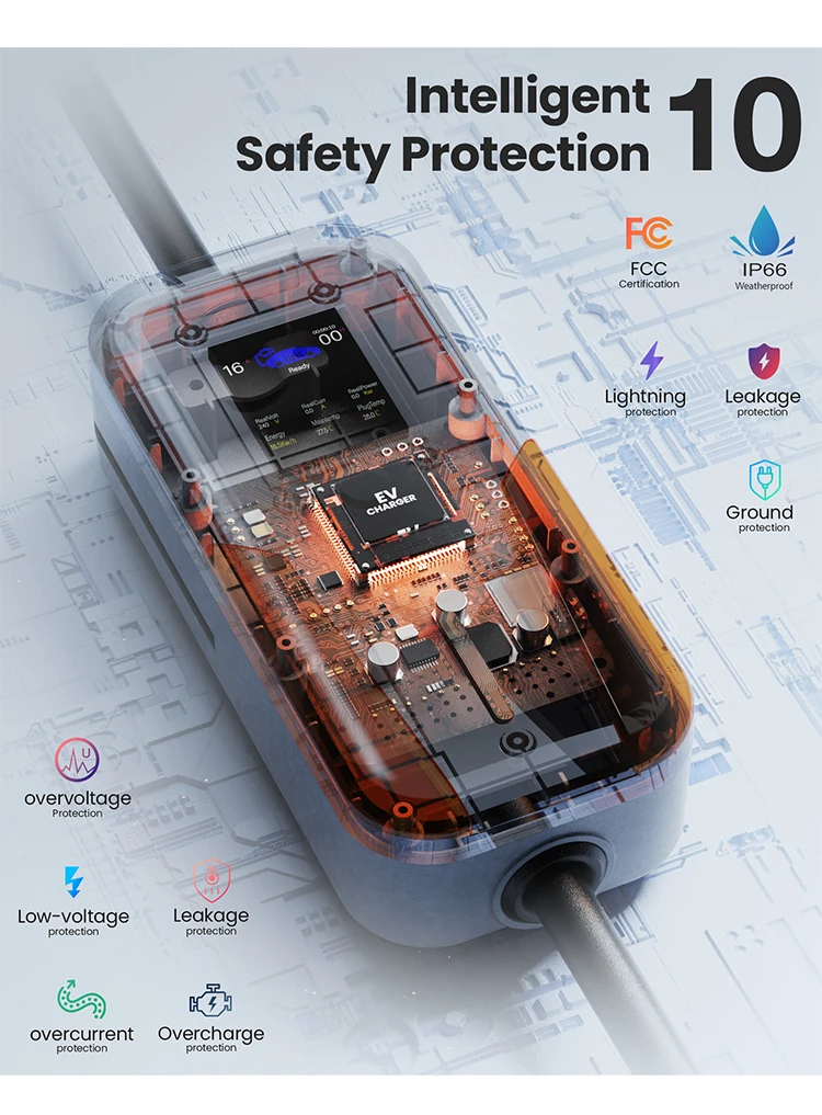 Sukflow Wholesale Sae J1772 Type 1 Portable Ev Charger Level 12 Ev