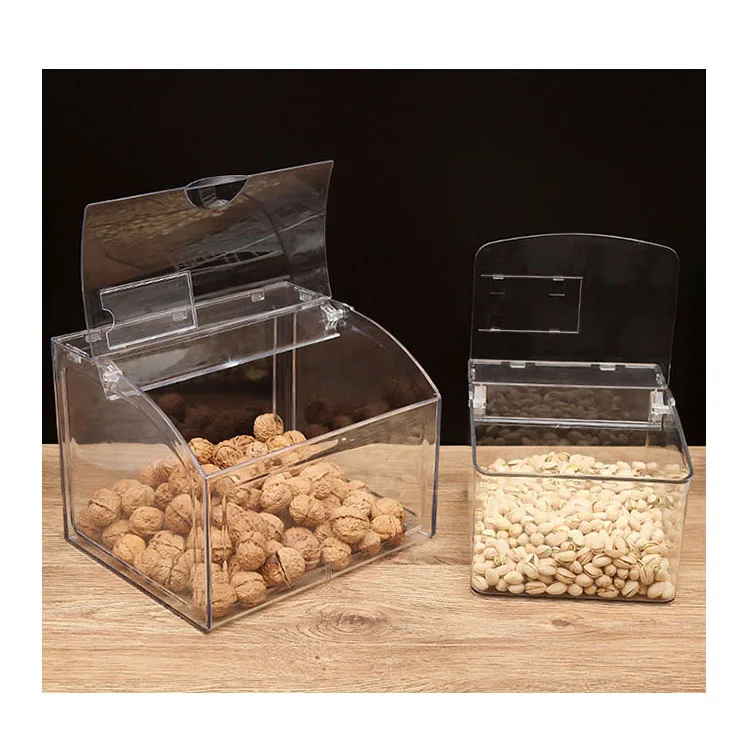 Sell Supermarket Bulk Food Display Box Plastic Transparent With Lid ...