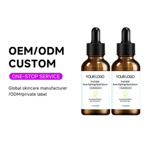 OEM ODM Acne Care Serum Brightening Moisturizing Face Niacinamide Whitening Fruit Acid AHA Anti-Pimple Facial Essence Serum