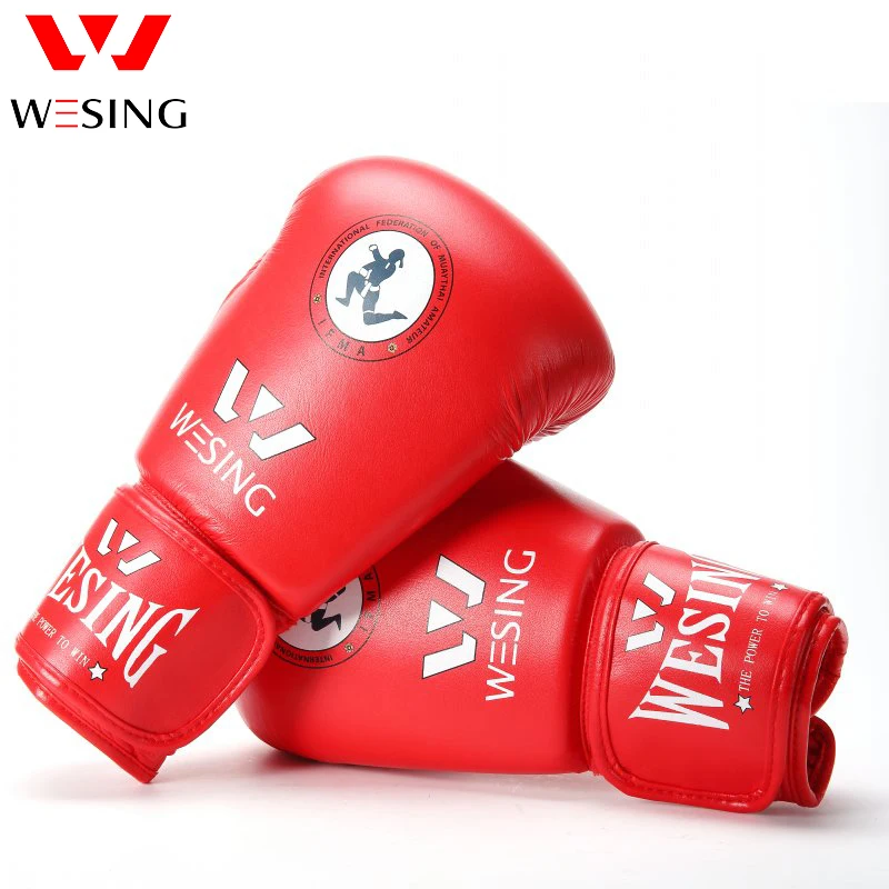 Wesing Muay Thai Competition Gloves Ifma Approved Microfiber Leather