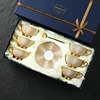Confezione regalo 6 tazze 6 piatti 6 cucchiai (Oro)