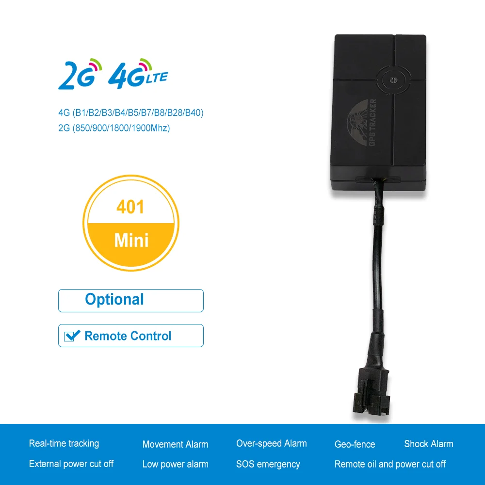 Gsm gprs gps трекер 4g gps401 с Bluetooth GPS 4G Автомобильный SOS сирена сигнализация