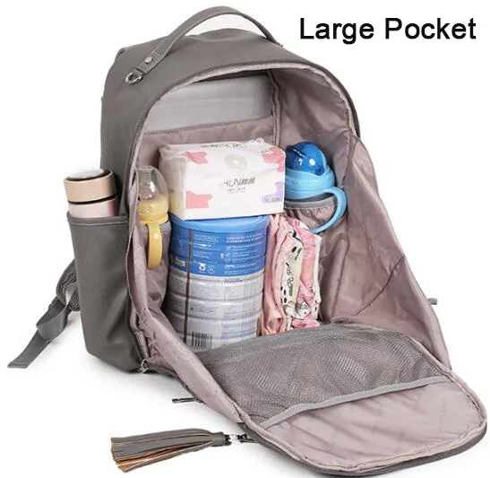 Faux-Leather Backpack Diaper Bag with Laptop Compartment Travel School Amazon.com: Kah&Kee Leather Backpack for Women and Men 15  main image 2