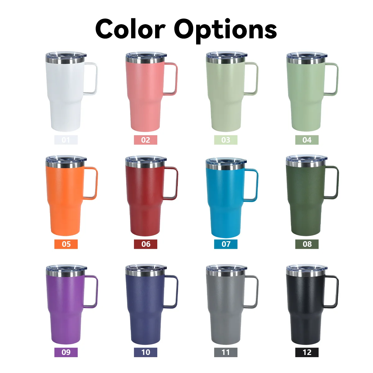 20oz 30oz Stainless Steel Double Wall Tumbler Wholesale Bulk Insulated  Travel Tumbler with Handle Large Capacity Car Coffee Mug