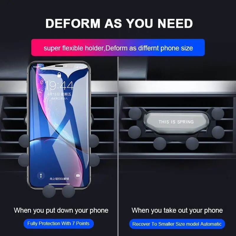 Easy Fit Vehicle Air Vent Mount & Quick Grip XL Holder for Samsung Galaxy Note 10 Plus (sku 52911)