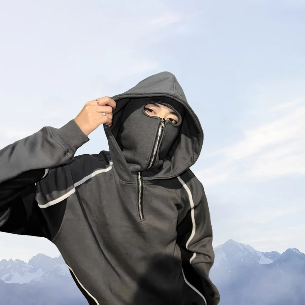 Face Mask Hoodie Full Face Zip Up Hoodies Zip Up Mask Hoodies